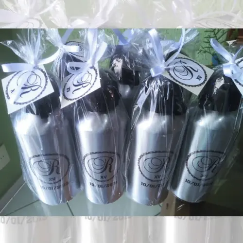 Squeeze Garrafinha Alumínio 500 ml Personalizada 15 Anos