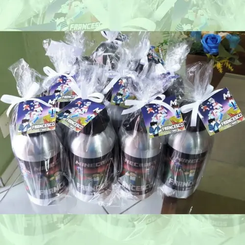 Squeeze Garrafinha Alumínio 500 ml Personalizada Minecraft