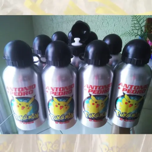Squeeze Garrafinha Alumínio 500 ml Personalizada Pokemon