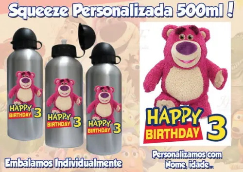 Squeeze Garrafinha Alumínio 500 ml Personalizada Toy Story