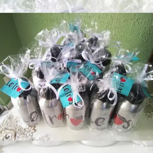 Squeeze Garrafinha Alumínio 500ml Personalizada Curso Letras