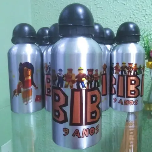 Squeeze Garrafinha em Alumínio 500 ml Personalizada Roblox