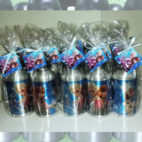 Squeeze Garrafinha em Alumínio 500 ml Personalizado Frozen