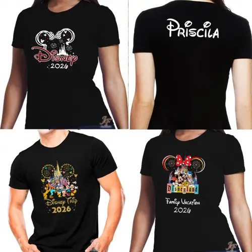 Camiseta Viagem em Família | 11 Unidades | 100% Algodão