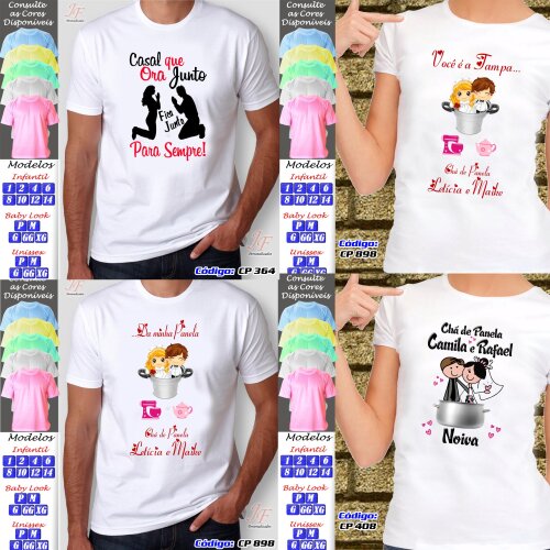 Camiseta New Game Personalizada | 02 Unidades | Camisa Noivado Save the Date Chá Bar