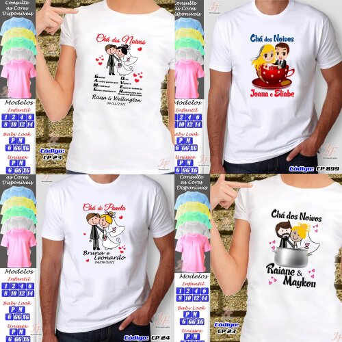 Camiseta New Game Personalizada | 02 Unidades | Camisa Noivado Sa