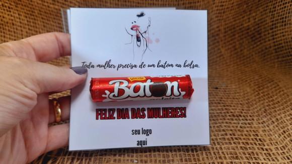 Card + Batom -brinde Corporativo - Tema a Escolha do Cliente