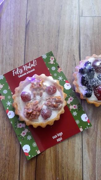 Card com Tortinha de Sabonete Natal