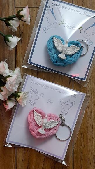Chaveiro Batizado + Cartao Personalizado