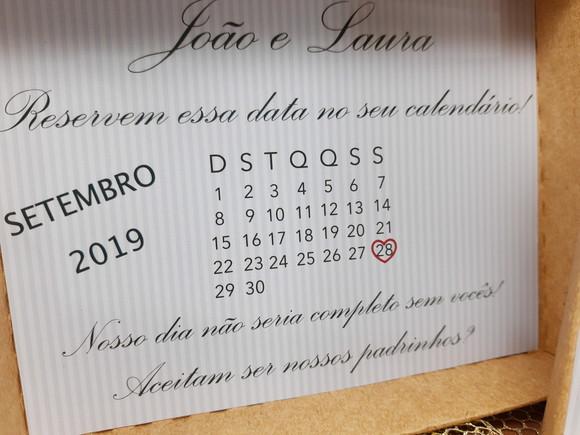 Convite para Padrinhos de Casamento