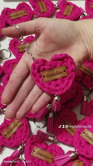 Lembrancinha Cestinho de Malha Dia das Mães