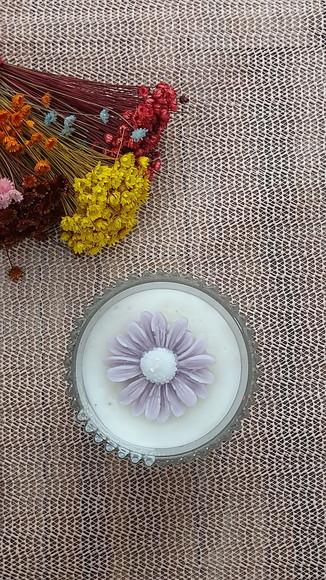 Vela Aromatica no Vidro com Tampa de Madeira