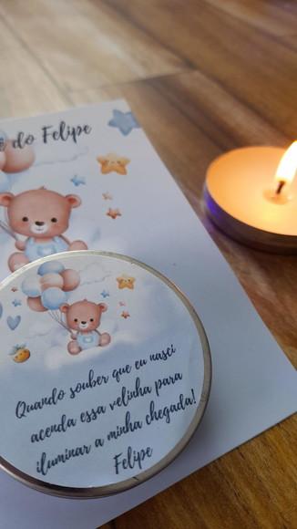 Vela Perfumada no Card Personalizado