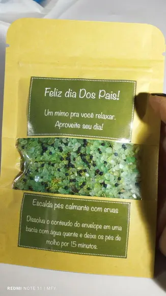 Brindes Dia dos Pais - Envelope Escalda Pés