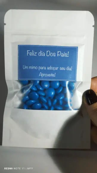 Brindes Dia dos Pais com Confeito de Chocolate