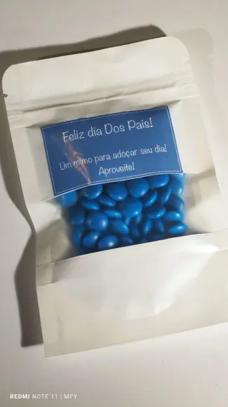 Brindes Dia dos Pais com Confeito de Chocolate