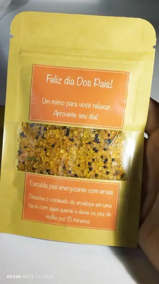 Brindes Dia dos Pais - Envelope Escalda Pés