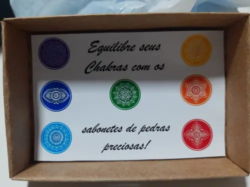 Caixa 7 Chakras ( Pedras de Sabonete)