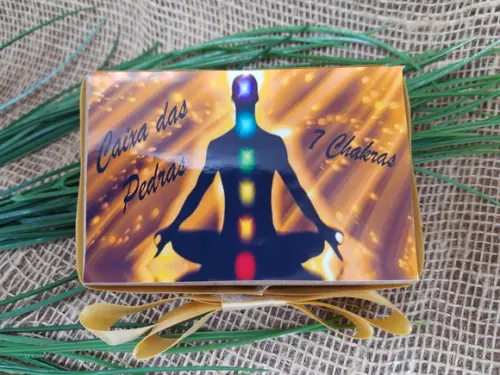 Caixa 7 Chakras ( Pedras de Sabonete)
