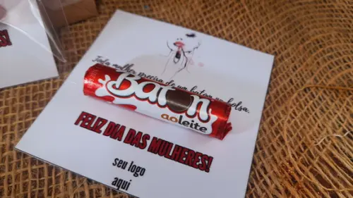 Card + Batom -brinde Corporativo - Tema a Escolha do Cliente