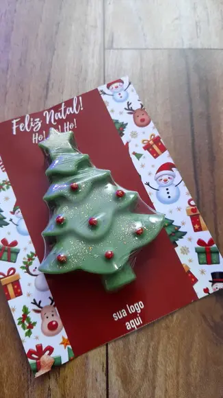 Card com Sabonete Árvore Natal