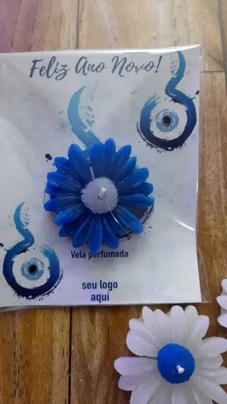 Card com Vela Margarida