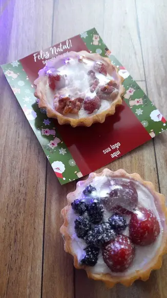 Card com Tortinha de Sabonete Natal