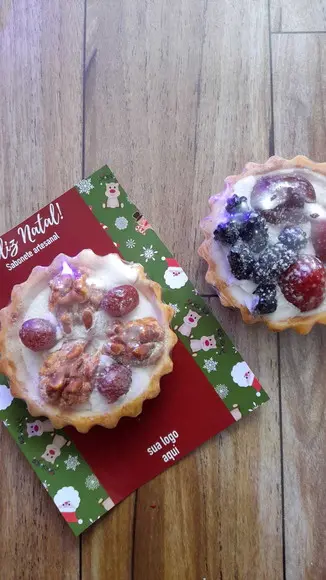 Card com Tortinha de Sabonete Natal