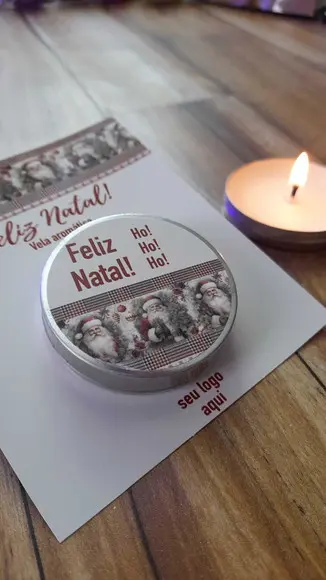 Card com Vela na Latinha