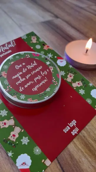 Card com Vela na Latinha