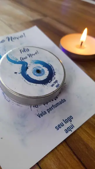 Card com Vela na Latinha
