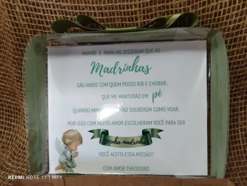 Convite Padrinhos e Madrinhas de Batizado