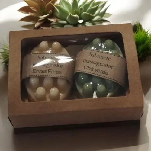 Kit Sabonete Massageador
