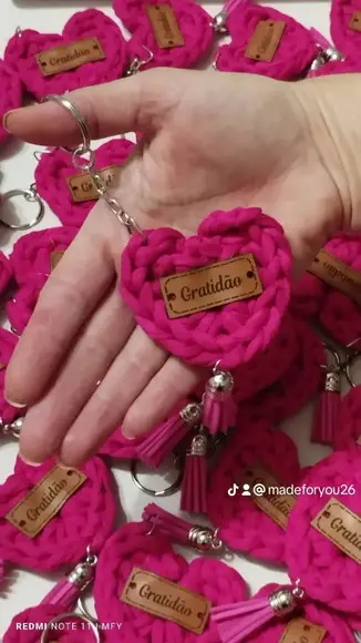 Lembrancinha Cestinho de Malha Dia das Mães