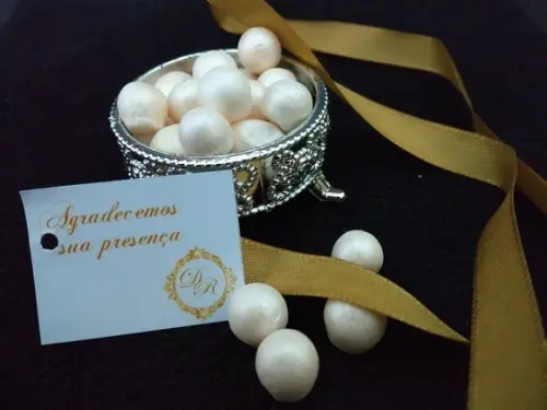 Porta Jóias Mini Pérolas.