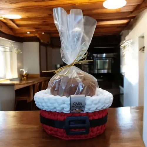 Porta Mini Panetone - Lembrancinha de Natal