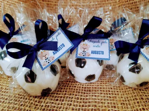 Sabonete Bola de Futebol com TAG Personalizada
