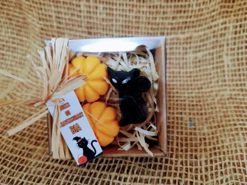 Sabonete Gatinho com Abóboras Halloween