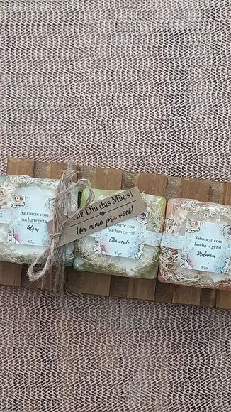 Trio de Barras com Bucha Vegetal no Pallet