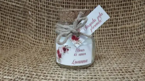 Vela Aromatica no Potinho de Vidro com Rolha