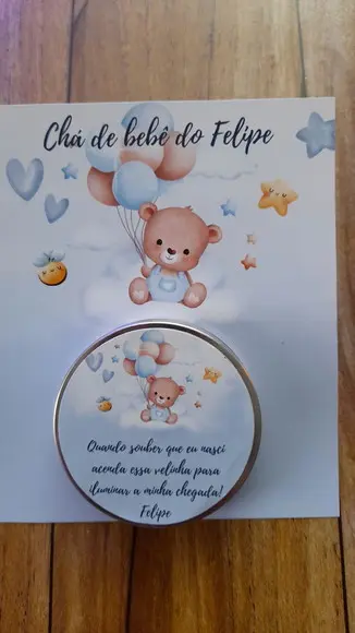 Vela Perfumada no Card Personalizado