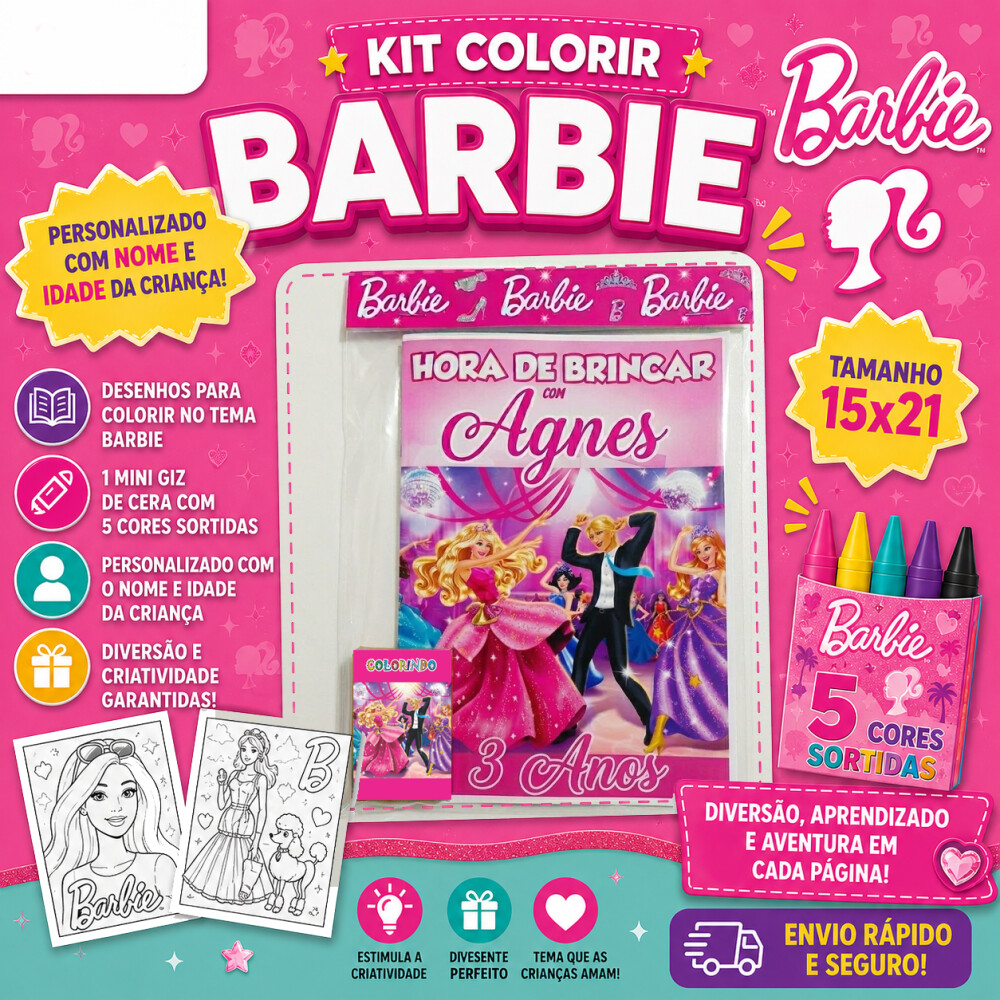 KIT COLORIR BARBIE