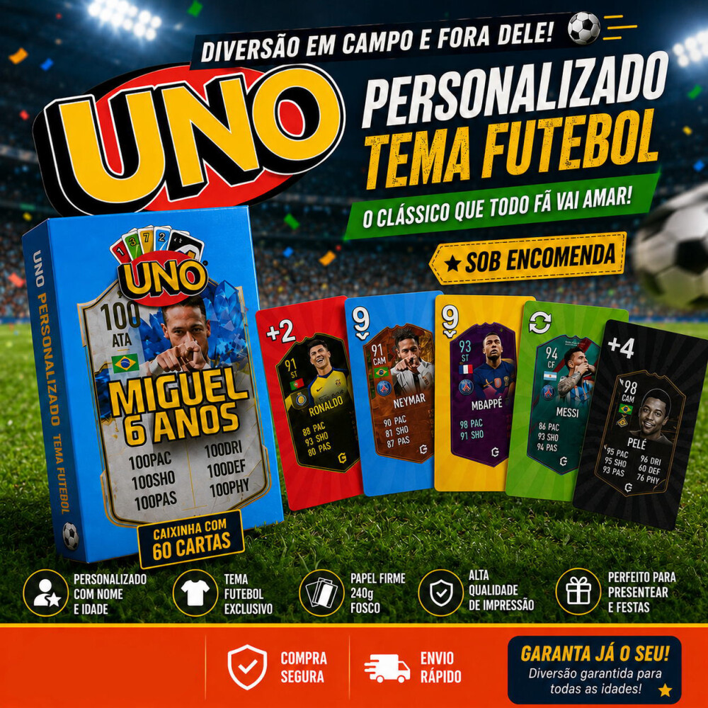 Uno Personalizado FUTEBOL