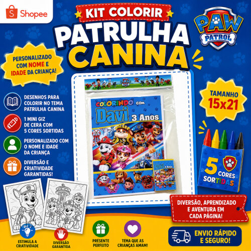 KIT COLORIR PATRULHA CANINA