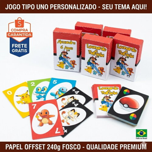 Uno Personalizado Tema Pokemon