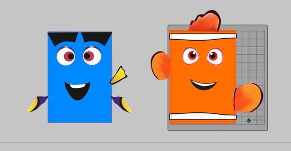 Arquivo Digital Tags para Sacolinha Produrando Nemo e Dolly