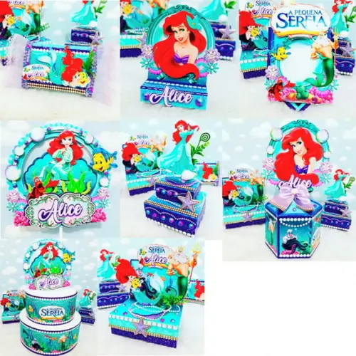 Ariel a Pequena Sereia Arquivo de Corte Studio e pdf