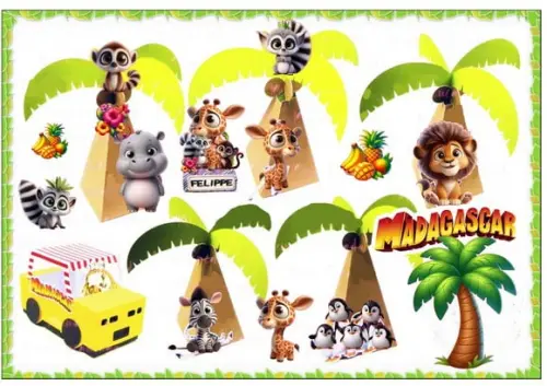 Arquivo Digital de Corte Madagascar Baby Studio