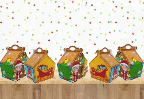 Arquivo Digital Silhouette Caixas Natal Casinha
