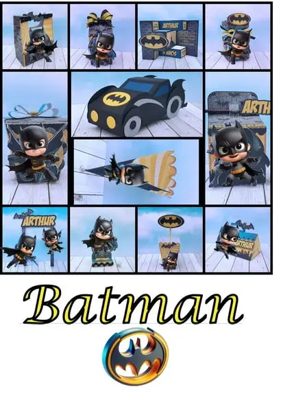 Batman Cute Arquivo de Corte Digital Studio e pdf
